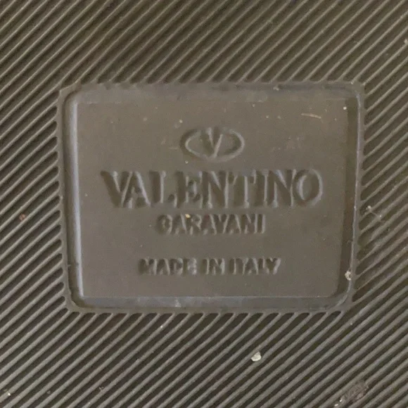 Valentino Black Slide Sandals with Gold Studs - Picture 3 of 4